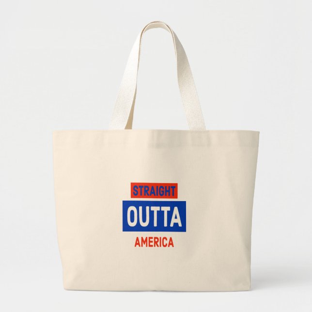 Grand Tote Bag Droit devant l'Amérique (Devant)