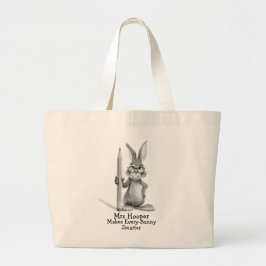 Grand Tote Bag Drôle Bunny Enseignants Cadeau
