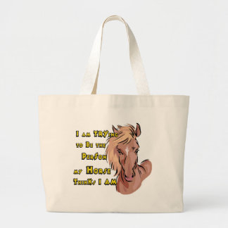 Grand Tote Bag Drôle Cheval