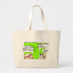 Grand Tote Bag Drunk Cartoonists Drôle Cadeaux Tee - shirts et Ob