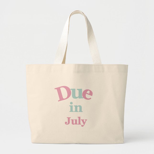 Grand Tote Bag Dû rose en juillet (Devant)