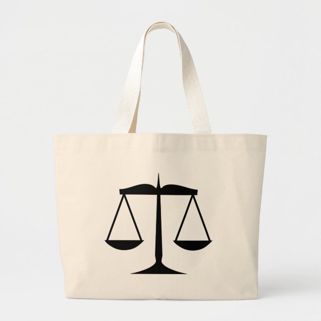 Grand Tote Bag Échelles de justice (loi) (Devant)