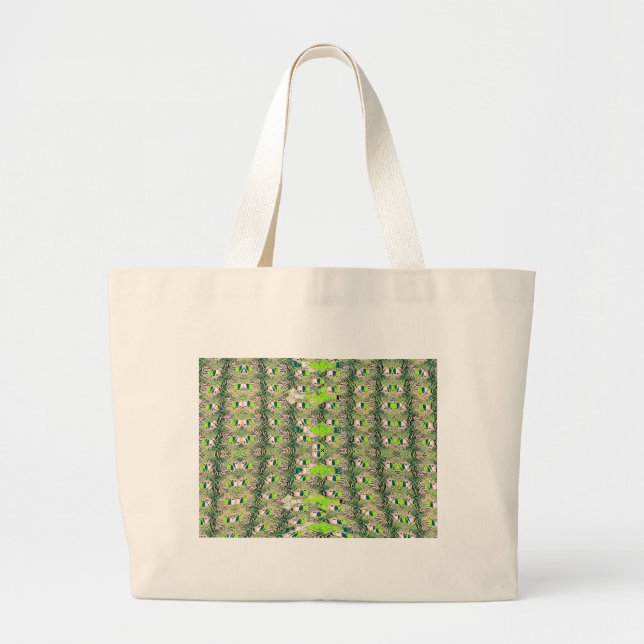 Grand Tote Bag Eco Africa Motif - Art Africain Inspiré Par La Nat (Devant)