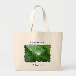 Grand Tote Bag ECO CONSERVATION DE L'EAU CONVIVIALE Cadeaux et en