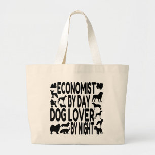 Grand Tote Bag Économiste Amoureux des chiens