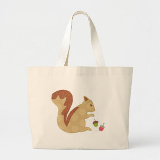 Grand Tote Bag Écureuil et glands Fourre-tout