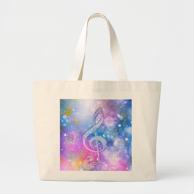 Grand Tote Bag Effet brillant extraordinaire teintes douces de la (Devant)