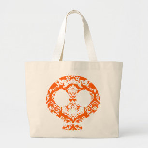 Grand Tote Bag Elégant Dentelle Dentelle Goth Crâne Fourre-tout