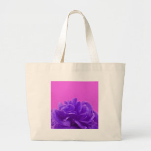 Grand Tote Bag Elegant Purple Raspberry Floral