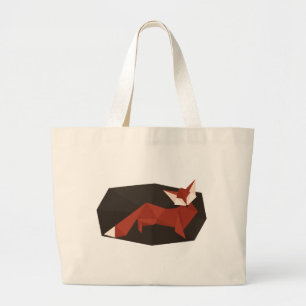 Grand Tote Bag Éléphant Fourre-tout de Fox d'origami