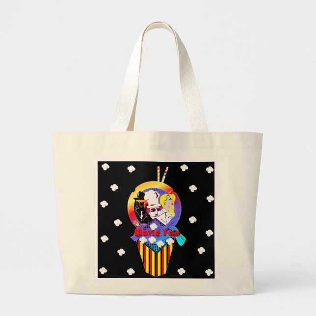 Grand Tote Bag Éléphant Fourre-tout de maïs éclaté de fan de (Devant)