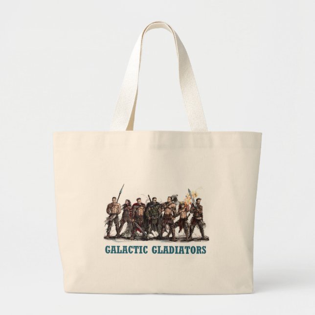 Grand Tote Bag Éléphant galactique Fourre-tout de gladiateurs (Devant)