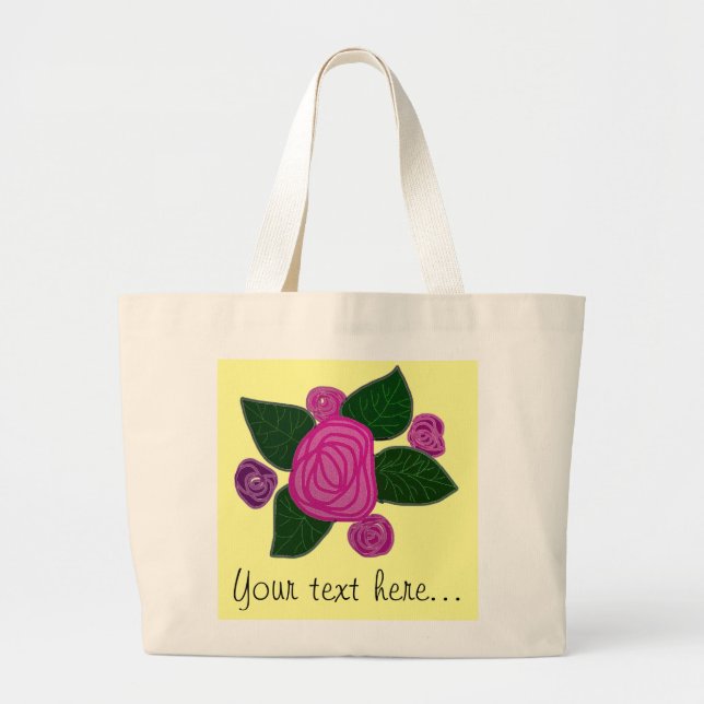 Grand Tote Bag Éléphant personnalisé Fourre-tout de conception de (Devant)