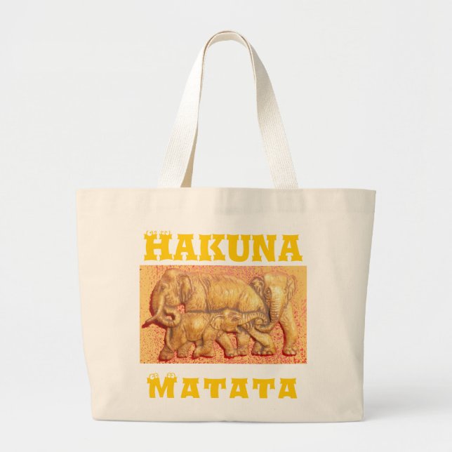 Grand Tote Bag Eléphants africains de mara en danger (Devant)