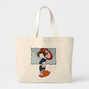 Grand Tote Bag Emballages de geisha de Kitsune
