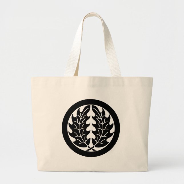Grand Tote Bag Embrasser les feuilles sacrés en cercle (Devant)