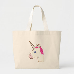 Grand Tote Bag Emoji de licorne