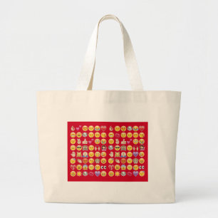 Grand Tote Bag emoji rouge