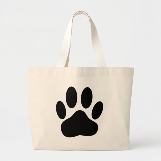 Grand Tote Bag Empreinte de chien (Devant)