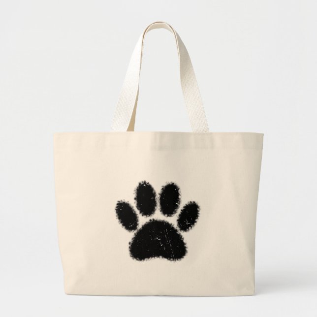 Grand Tote Bag Empreinte de patte De Chien Rough Et Distressed (Devant)