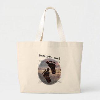 Grand Tote Bag Empreintes de pas dans le sable