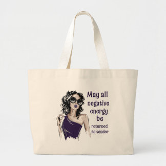 Grand Tote Bag Énergie négative retournée à l'expéditeur
