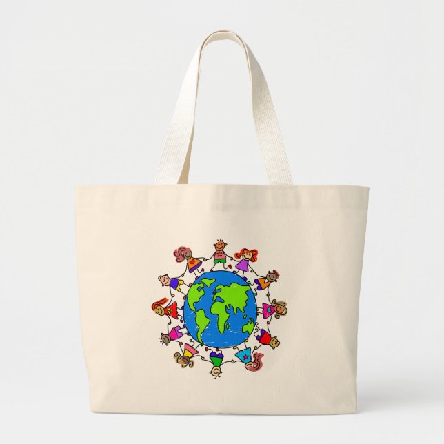 Grand Tote Bag Enfants du monde (Devant)