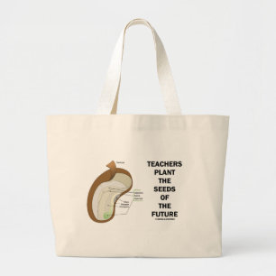 Grand Tote Bag Enseignants Plante Les Graines De L'Avenir (Graine