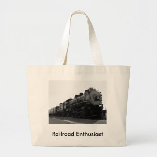 Grand Tote Bag Enthousiaste de chemin de fer
