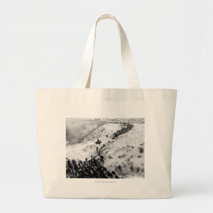 Grand Tote Bag Entraînement des bétail pendant l'hiver