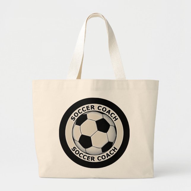 Grand Tote Bag Entraîneur du football (Devant)