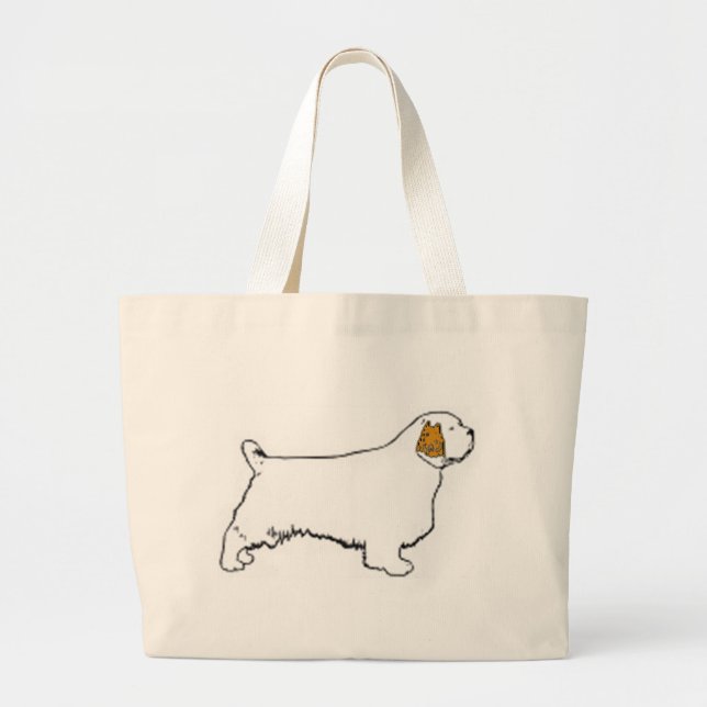 Grand Tote Bag épagneul de clumber (Devant)