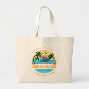 Grand Tote Bag Équipage de croisière rétro