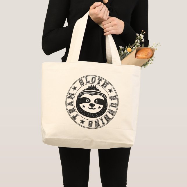 Grand Tote Bag Équipe courante de paresse (Devant (produit))