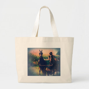 Grand Tote Bag Équipe d'Amish Horse