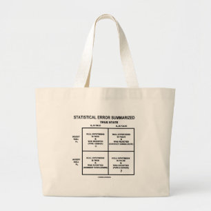 Grand Tote Bag Erreur statistique récapitulée (essai d'hypothè