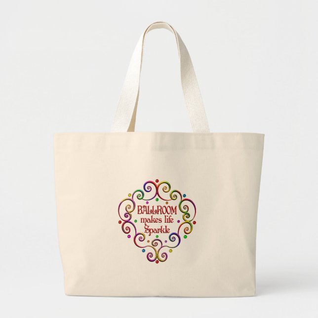 Grand Tote Bag Étincelles de salle de bal (Devant)