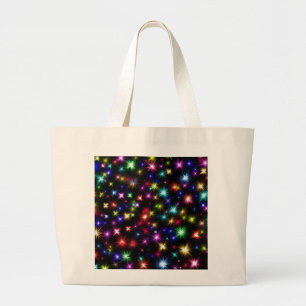 Grand Tote Bag Étoiles colorées Feu d'artifice Design-27317