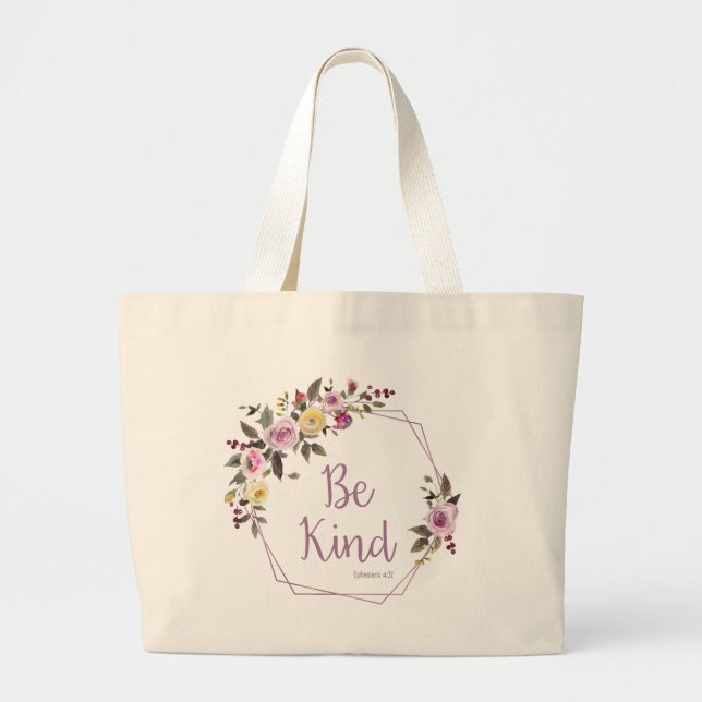 Grand Tote Bag Être gentil (Devant)