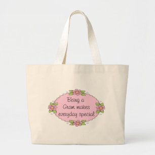 Grand Tote Bag Être une grand-mère rend chaque jour spécial