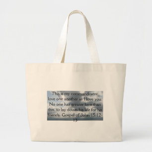 Grand Tote Bag Évangile du 15h12 de John - 13