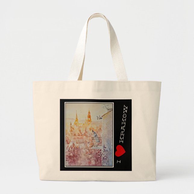 Grand Tote Bag EVE Peint Matin à Cracovie, Pologne (Devant)