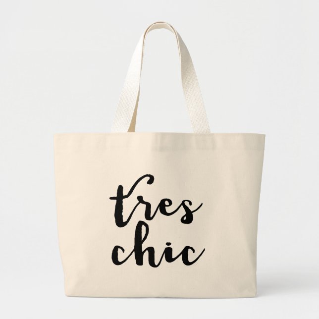 Grand Tote Bag Expression française chic de Tres (Devant)