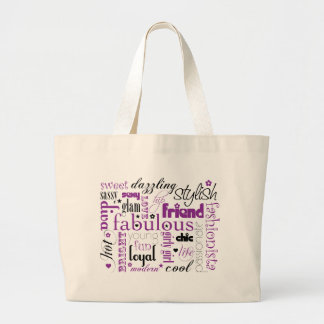 Grand Tote Bag Fabuleux Synonyme Noir pourpre