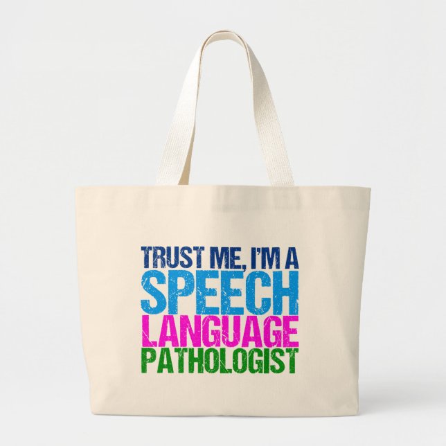 Grand Tote Bag Faites-moi confiance, je suis orthophoniste (Devant)