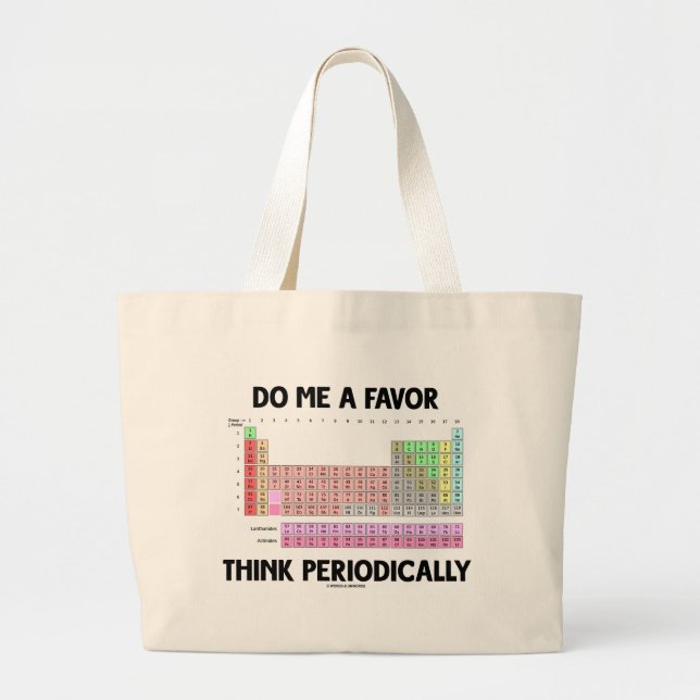 Grand Tote Bag Faites-moi qu'une faveur pensent périodiquement (Devant)