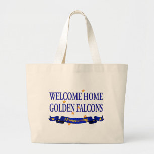 Grand Tote Bag Falcons d'or à la maison bienvenus