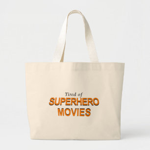 Grand Tote Bag Fatigué Des Films Superhero