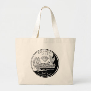 Grand Tote Bag Faux State Quarter Crater of Diamonds