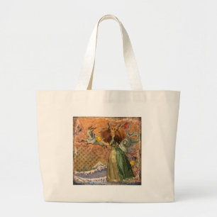Grand Tote Bag Femme Capricorne Chèvre Fantaisie Amusant
